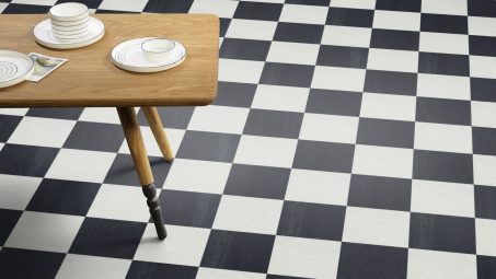 The Check design of Graphite Slate luxury vinyl tile by Amtico