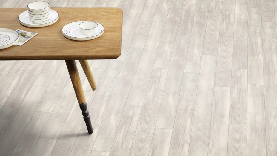 The Stripwood design of Solar Pine luxury vinyl tile by Amtico
