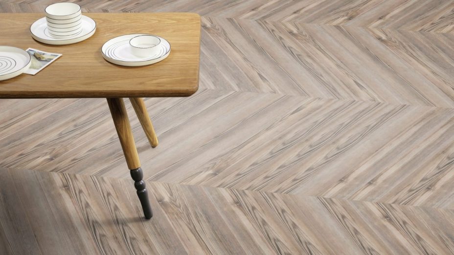 The Ribbon Pleat design of Parisian Pine luxury vinyl tile by Amtico