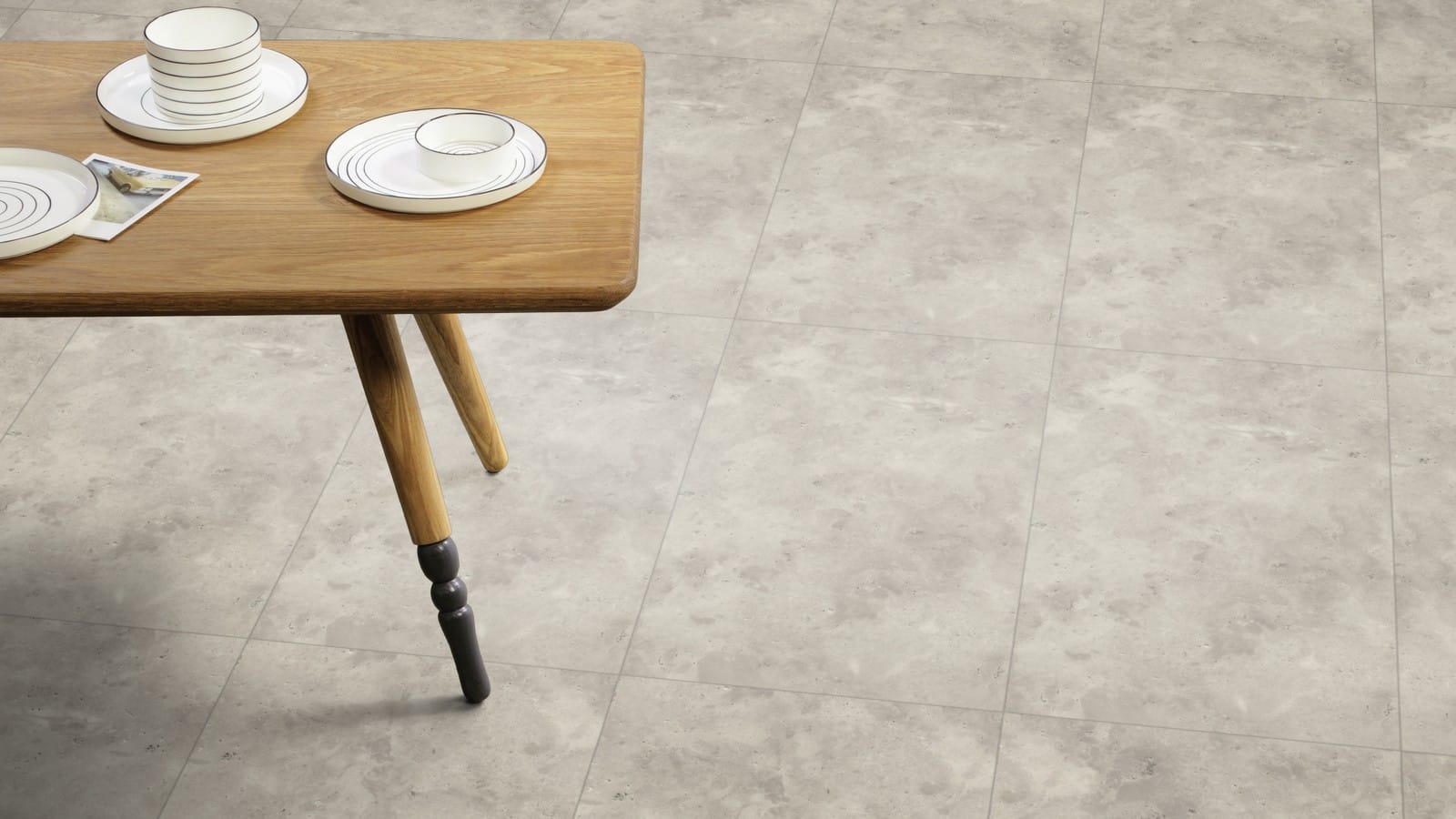 The Uniform Block design of Worn Concrete luxury vinyl tile by Amtico