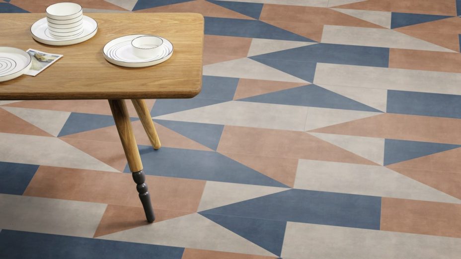 The Aspekt Small design of Stucco Clay luxury vinyl tile by Amtico