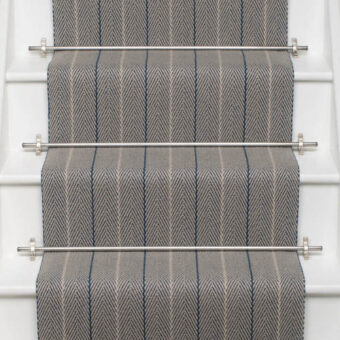 Dart Ground Midnight stair runner by Roger Oates