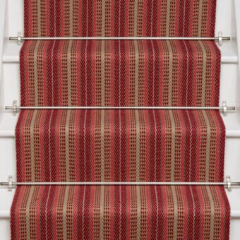 Vernon Soft Red stair runner by Roger Oates