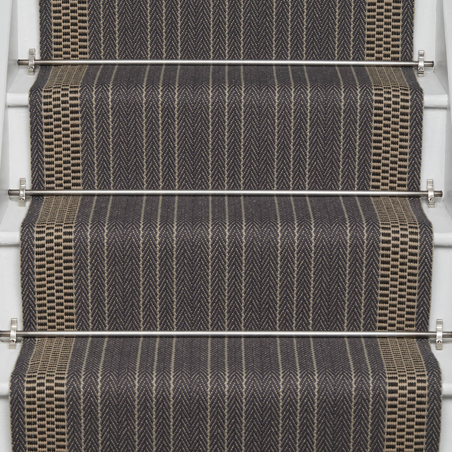 Hanbury Charcoal stair runner by Roger Oates