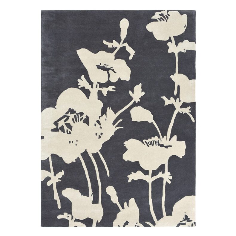 Floral 300 Charcoal 39604 rug by Florence Broadhurst