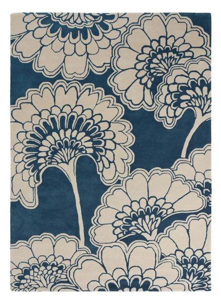 Japanese Floral Midnight 39708 rug by Florence Broadhurst