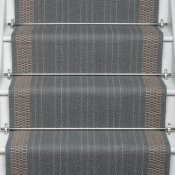 Hanbury French Grey stair runner by Roger Oates