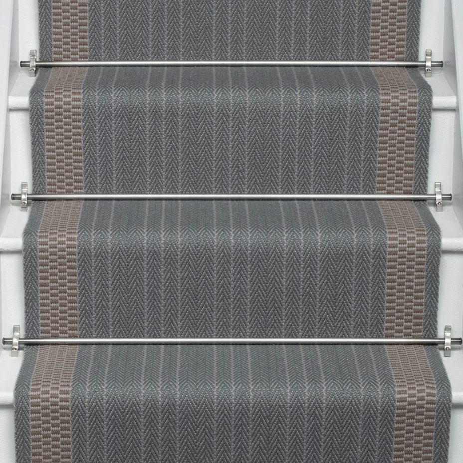 Hanbury French Grey stair runner by Roger Oates