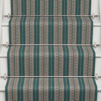 Vernon Teal stair runner by Roger Oates
