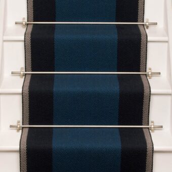Franklin Indigo stair runner by Roger Oates
