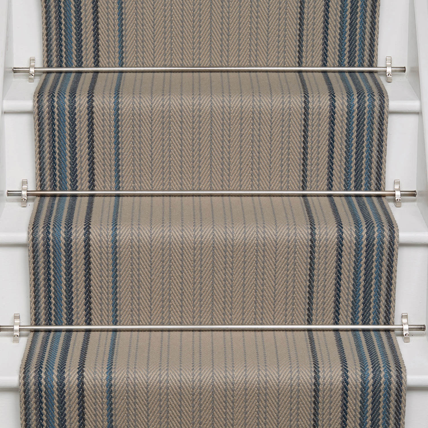 Hayward Prussian stair runner by Roger Oates