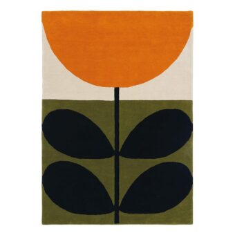 Stem Black 59803 rug by Orla Kiely