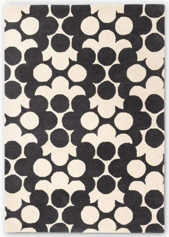 Puzzle Flower Slate 60905 rug by Orla Kiely
