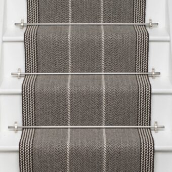 Shetland Collection, Swanson Light Grey stair runner by Roger Oates