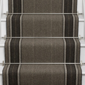 Shetland Collection, Hampton Dark Grey stair runner by Roger Oates