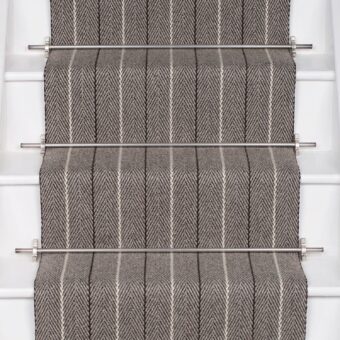 Shetland Collection, Dart Ground Light Grey stair runner by Roger Oates