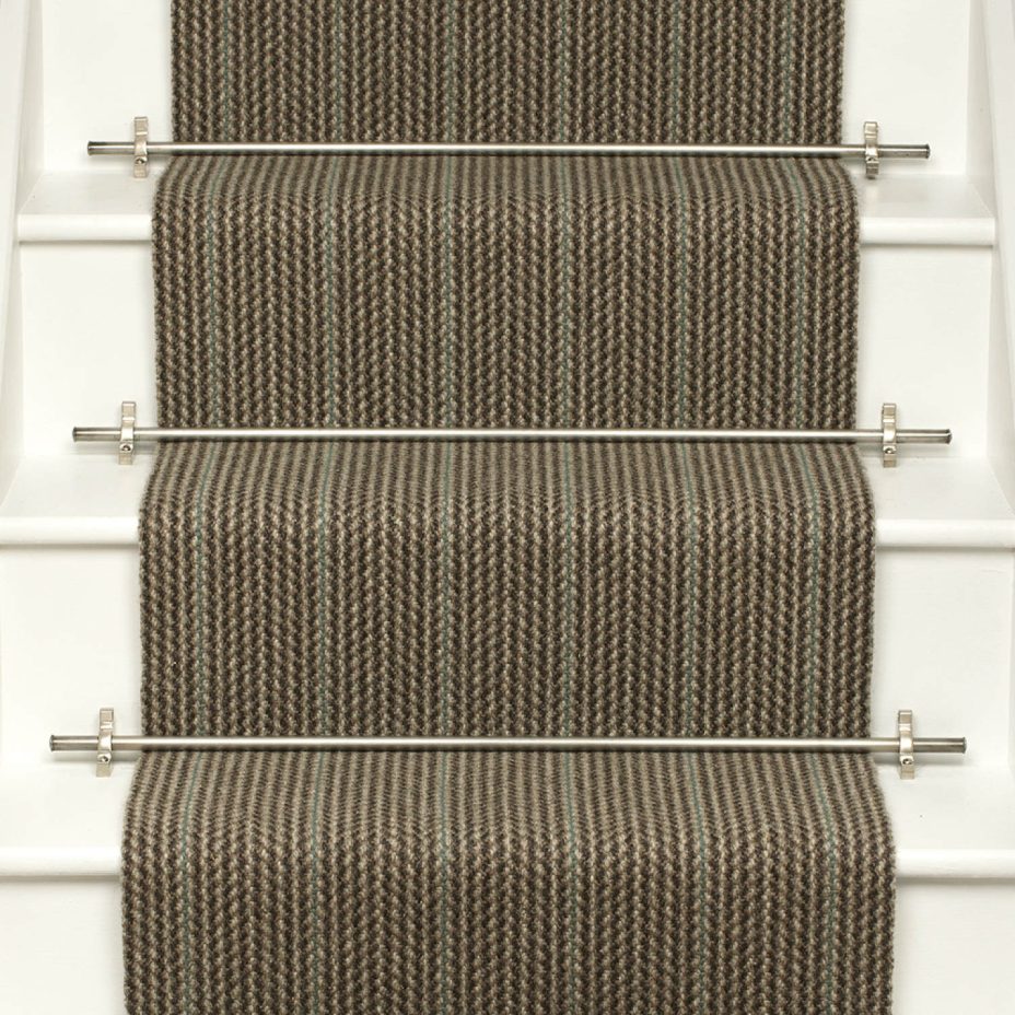 Shetland Collection, Broadcloth Teal stair runner by Roger Oates