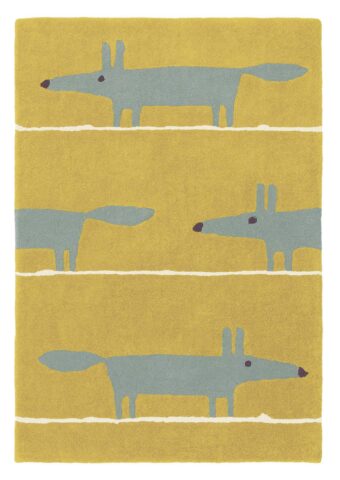 Mr Fox Mustard 25306 rug by Scion