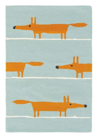 Mr Fox Aqua 25308 rug by Scion