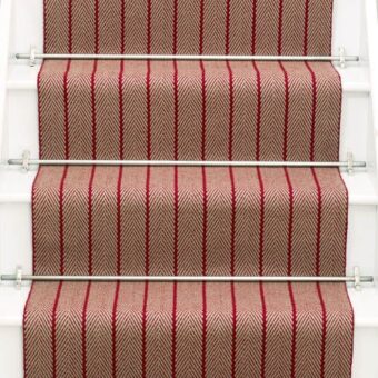 Halle Garnet stair runner by Roger Oates