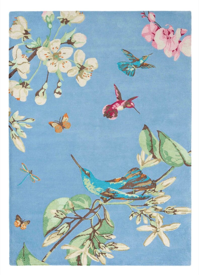 Hummingbird Blue 37808 rug by Wedgwood