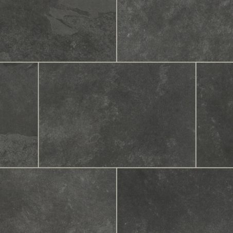 View of ST15 Black Riven Slate luxury vinyl tile by Karndean