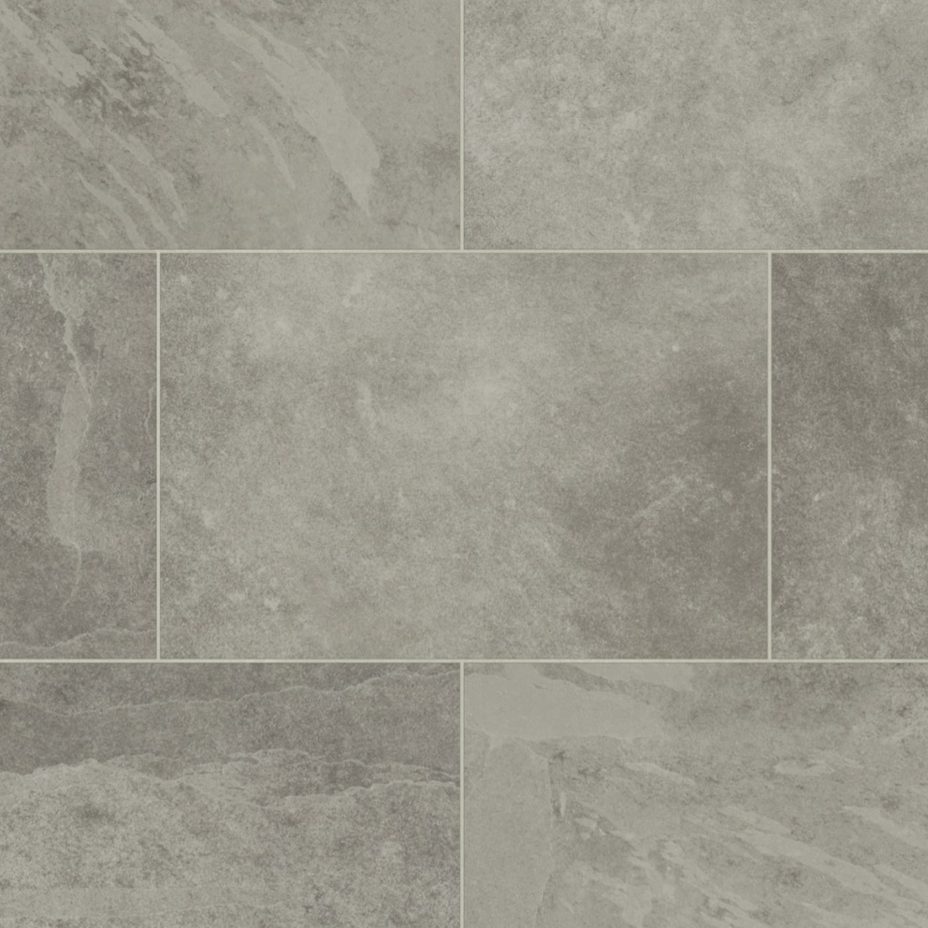 View of ST16 Grey Riven Slate luxury vinyl tile by Karndean