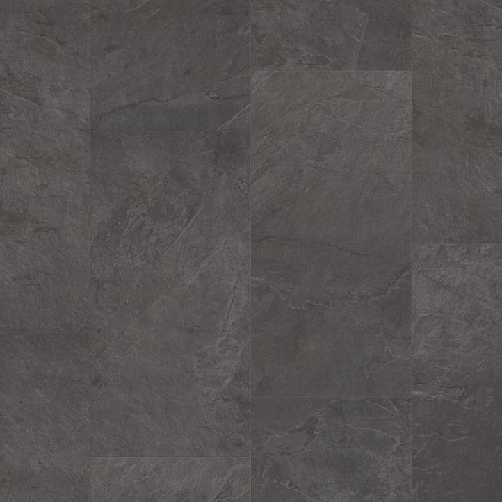 View of Black Slate AMCL40035 luxury vinyl tile by Quick-Step Livyn