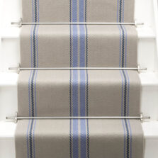 Cluny Denim stair runner by Roger Oates