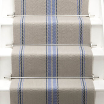 Cluny Denim stair runner by Roger Oates