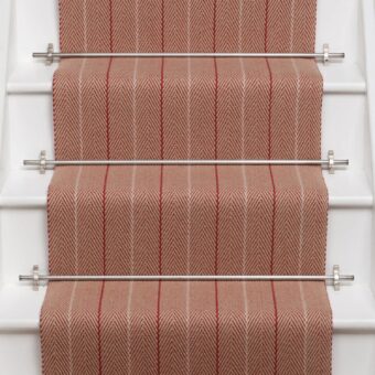 Dart Ground Crimson stair runner by Roger Oates