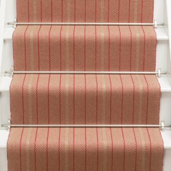 Ashby Raspberry stair runner by Roger Oates