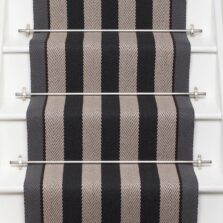 Fitzroy Black stair runner by Roger Oates