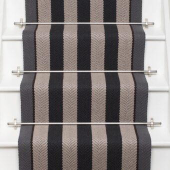 Fitzroy Black stair runner by Roger Oates