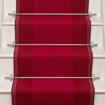 Franklin Carmine stair runner by Roger Oates