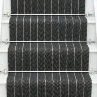 Halle Soft Black stair runner by Roger Oates