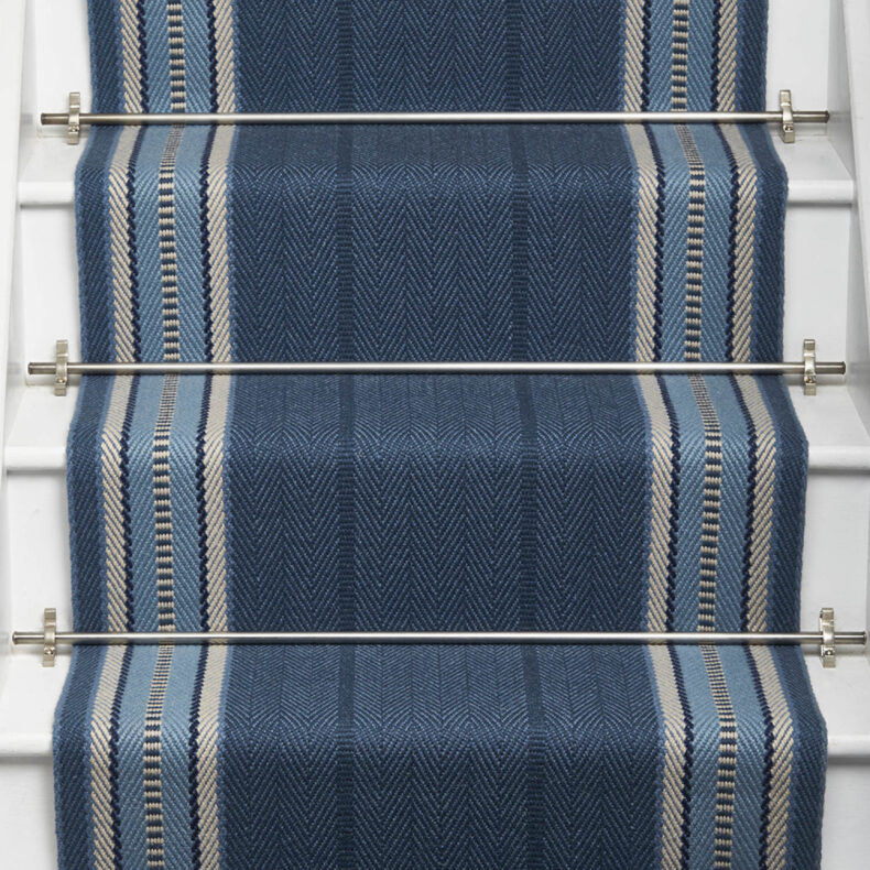 Westport Indigo stair runner by Roger Oates