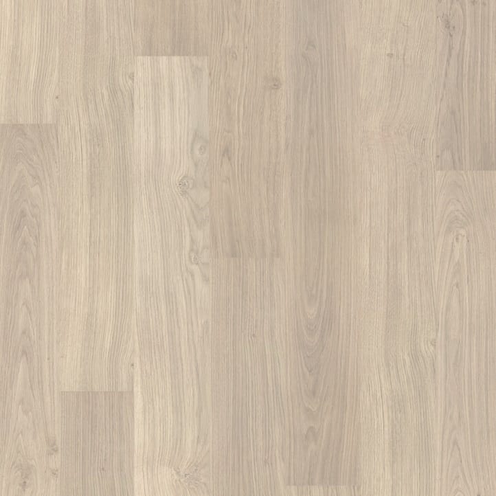View of Light Grey Varnished Oak EL1304 laminate tile by Quick-Step