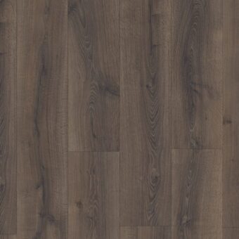 View of Desert Oak Brushed Dark Brown MJ3553 laminate tile by Quick-Step
