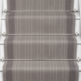 Hanbury Taupe stair runner by Roger Oates