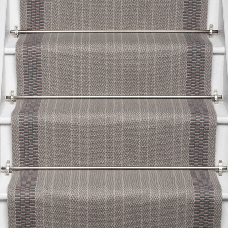 Hanbury Taupe stair runner by Roger Oates