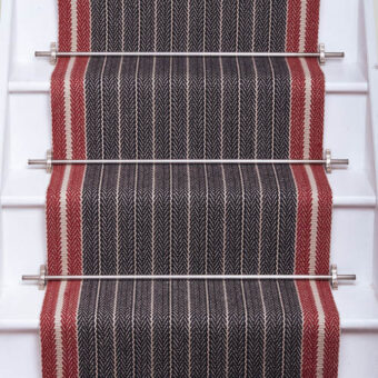 Whitman Soft Black stair runner by Roger Oates