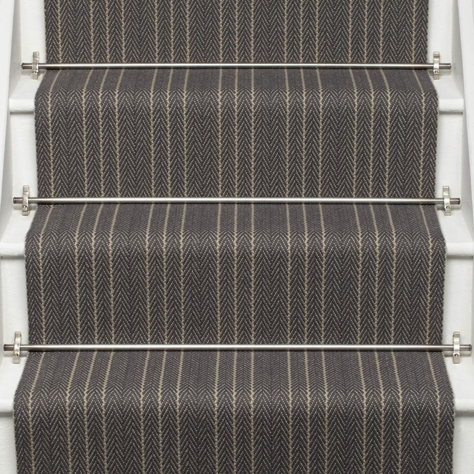Byron Charcoal stair runner by Roger Oates