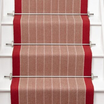 Dart Crimson stair runner by Roger Oates