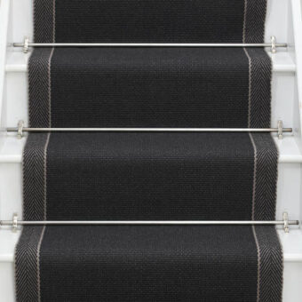 Hanover Soft Black stair runner by Roger Oates