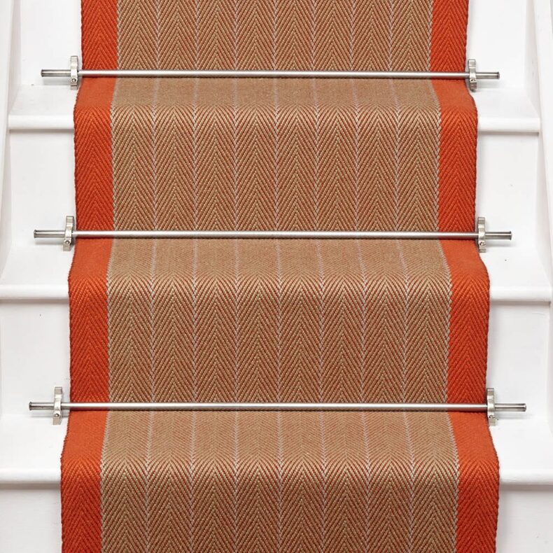 Dart Persimmon stair runner by Roger Oates