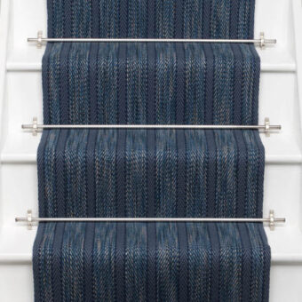 Kasuri Indigo stair runner by Roger Oates