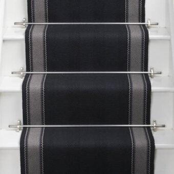 Henley Soft Black stair runner by Roger Oates