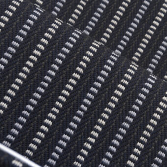 Malton Black stair runner by Roger Oates