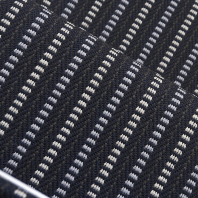 Malton Black stair runner by Roger Oates